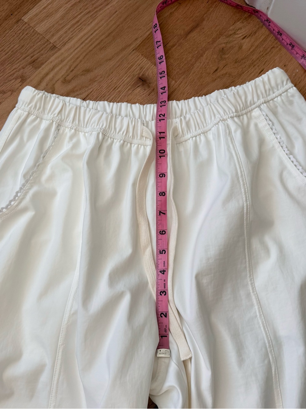 LIKE NEW Free People Movement Wish It Wide Leg Pant White Elastic Waist Medium - Picture 8 of 14